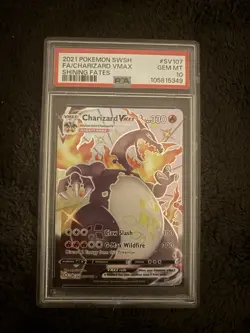 Pokemon TCG Shiny Charizard VMAX Shining Fates SV107/122 PSA 10 GEM MT - Image 1