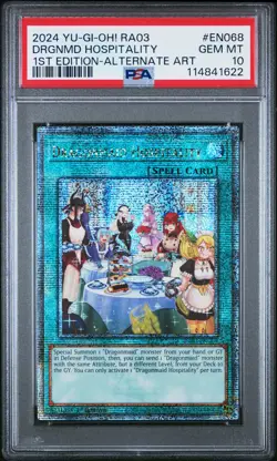 2024 YU-GI-OH! RA03-QUARTER CENTURY BONANZA #EN068 DRAGONMAID HOSPITALITY PSA 10 - Image 1
