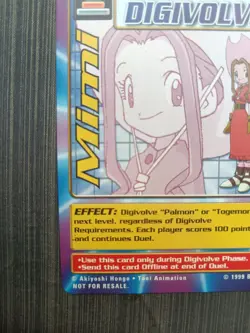 Mimi CP-42 Cereal Promo 1999 Bandai Digimon Excellent Condition Vintage Card - Image 5