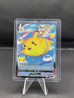 Flying Pikachu VMAX Holo Pokemon Card 310 HP Mini Balloon Attack - Image 1