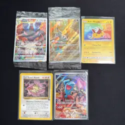 Pokemon Sealed +open Promo Card Lot Mimikyu 075 Pikachu SM108 Meowth Lucario 291 - Image 1