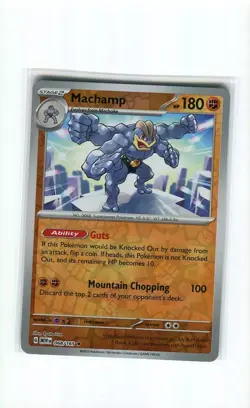 MACHAMP 068 REVERSE HOLO SCARLET & VIOLET 151 POKEMON CARD MINT 2023 - Image 1