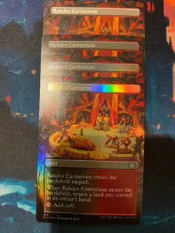 MTG Double Masters 2022 Rakdos Carnarium Borderless x 4, Three Foil - Image 1