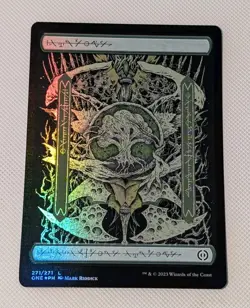 MTG *FOIL FULL ART * Phyrexia: All will be One FOREST (Phyrexian) NM - Image 1