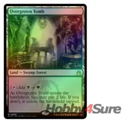 Foil Overgrown Tomb M/NM Magic: The Gathering MTG Ravnica Remastered - Image 1