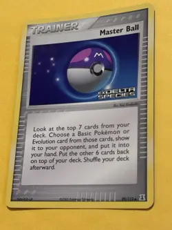 Master Ball 99/113 LP Reverse Holo EX Delta Species 2005 Pokemon TCG - Image 3