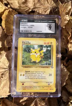 Pikachu Jungle 60/64 Pokemon Card Vintage English Slab CGC 9 - Image 1