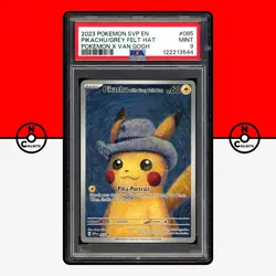 Pokemon PSA 9 Pikachu with Grey Felt Hat Van Gogh 085/SV-P 085 Black Star Promo - Image 1