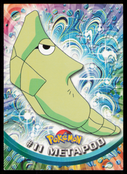 Metapod #11 Black Logo - 1999 Pokemon Topps TV Animation Series 1 LP - Image 1
