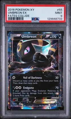 Pokemon XY Fates Collide Umbreon EX 55/124 PSA 9 - Image 1