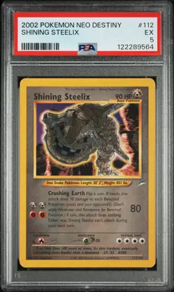 2002 POKEMON NEO DESTINY #112 SHINING STEELIX PSA 5 - Image 1