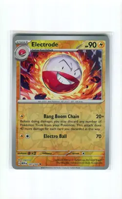 ELECTRODE 101 REVERSE HOLO SCARLET & VIOLET 151 POKEMON CARD MINT 2023 - Image 1