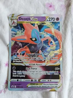 JUMBO OVERSIZED Deoxys V STAR SWSH268 NM Pokemon Card, Black Star Promo - Image 1