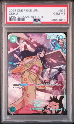 OP01-035 PSA 10 SP Okiku One Piece Card Game Japanese 500 Years Future Japanese - Image 1