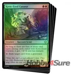 Foil Keen-eyed Curator X4 M/NM Magic: The Gathering MTG Bloomburrow - Image 1