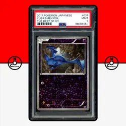 Pokemon PSA 9 Zubat 037/171 Reverse Foil Holo The Best of XY 2017 Japanese - Image 1