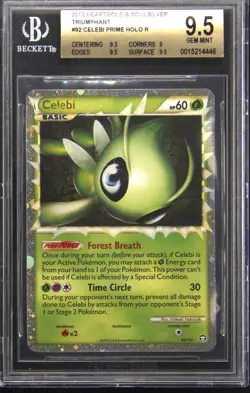2010 POKEMON HEARTGOLD & SOULSILVER TRIUMPHANT CELEBI BGS 9.5 - Image 1