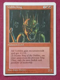 Magic The Gathering 4TH EDITION GOBLIN KING red card MTG - Image 1