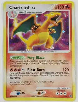 Charizard 3/132 LV.55 Ultra Rare Diamond Pearl Holo Pokemon Card NM - Image 1