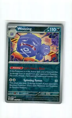 WEEZING 110 REVERSE HOLO SCARLET & VIOLET 151 POKEMON CARD MINT 2023 - Image 1