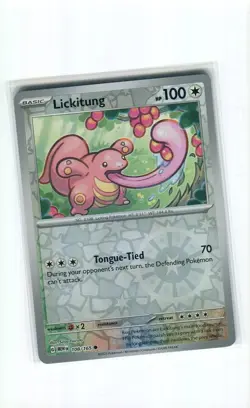 LICKITUNG 108 REVERSE HOLO SCARLET & VIOLET 151 POKEMON CARD MINT 2023 - Image 1