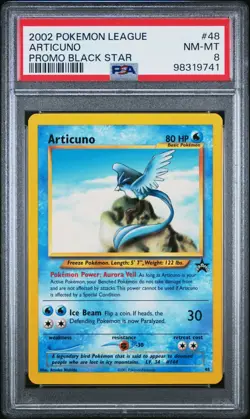 Pokemon 2002 PSA 8 NM-MINT Articuno Black Star Promo League 48 - Image 1