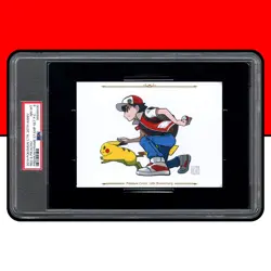Pokemon PSA 8 Red & Pikachu Postcard 20th Anniversary Red's Pikachu Japanese - Image 1