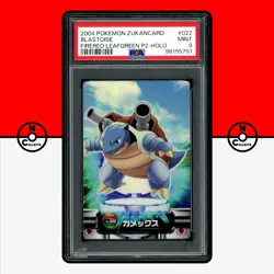 Pokemon PSA 9 Blastoise Holo Zukancard 022 2004 FireRed LeafGreen Japanese - Image 1