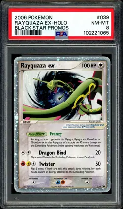 Pokemon PSA 8 Rayquaza ex Holo 039 Black Star Promo 2006 - Image 3