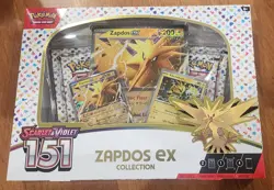 Pokemon TCG Scarlet & Violet 151 Zapdos ex Collection Box SEALED - Image 1