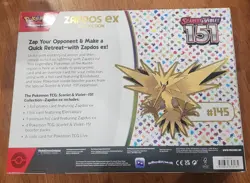 Pokemon TCG Scarlet & Violet 151 Zapdos ex Collection Box SEALED - Image 2