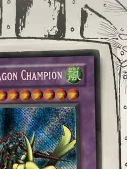 Yu-Gi-Oh! TCG Gaia the Dragon Champion MISPRINT (LOB-125) REVERSE Secret Rare MP - Image 3