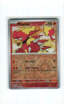 MAGMAR 126 REVERSE HOLO SCARLET & VIOLET 151 POKEMON CARD MINT 2023 - Image 1