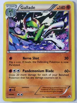 Gallade 81/113 HP - B1G1F RARE Non Holo Legendary Treasures Pokemon Card - Image 1