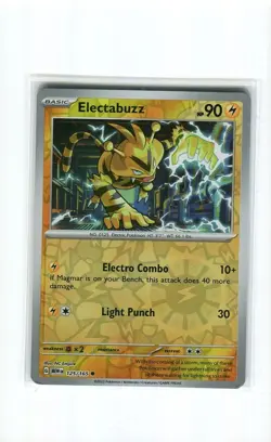 ELECTABUZZ 125 REVERSE HOLO SCARLET & VIOLET 151 POKEMON CARD MINT 2023 - Image 1