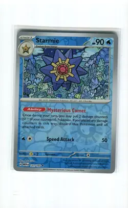 STARMIE 121 REVERSE HOLO SCARLET & VIOLET 151 POKEMON CARD MINT 2023 - Image 1