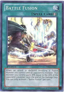 Yu-Gi-Oh Card - DRLG-EN017 - BATTLE FUSION (super rare holo) - NM/M - Image 1