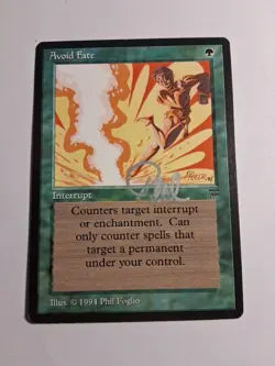 Avoid Fate - MTG - Legends - Very Lp -Autographed - Image 1