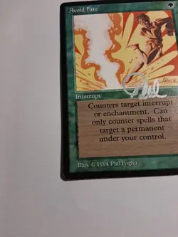 Avoid Fate - MTG - Legends - Very Lp -Autographed - Image 5