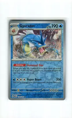 GYARADOS 130 REVERSE HOLO SCARLET & VIOLET 151 POKEMON CARD MINT 2023 - Image 1
