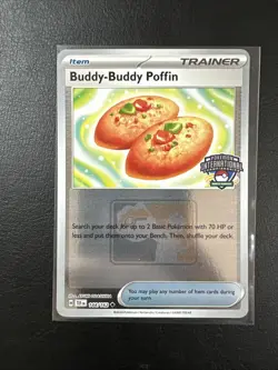 Pokemon Buddy Buddy Poffin 144/162 Temporal Forces NAIC 2025 North America Promo - Image 1