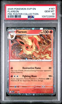 PSA 10 Flareon 167, Vaporeon 168, Jolteon 169 SVP PROMO Prismatic Poster Pokemon - Image 2