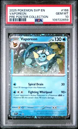 PSA 10 Flareon 167, Vaporeon 168, Jolteon 169 SVP PROMO Prismatic Poster Pokemon - Image 4