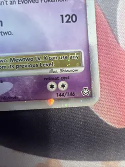 Pokemon TCG Mewtwo LV.X 144/146 2008 Legends Awakened Holo - LP - Image 2