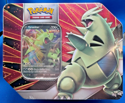 POKEMON TCG 2021 TYRANITAR V & EMPOLEON V STRIKERS TIN SET SEALED! - Image 2