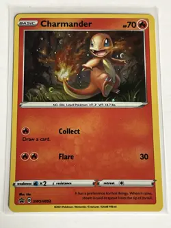 Charmander SWSH092 Pokemon Sword & Shield Promos 2021 Near Mint Black Star Holo - Image 2