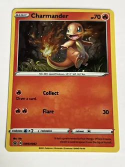 Charmander SWSH092 Pokemon Sword & Shield Promos 2021 Near Mint Black Star Holo - Image 4