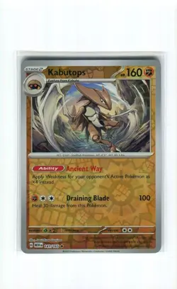 KABUTOPS 141 REVERSE HOLO SCARLET & VIOLET 151 POKEMON CARD MINT 2023 - Image 1