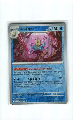 OMASTAR 139 REVERSE HOLO SCARLET & VIOLET 151 POKEMON CARD MINT 2023 - Image 1
