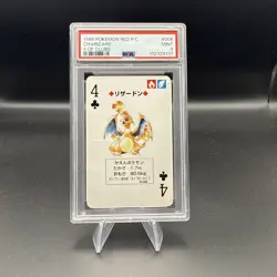 Charizard Pokemon Card 4 Of Clubs 1996 Red Playing Cards #006 PSA 9 Mint - Image 1